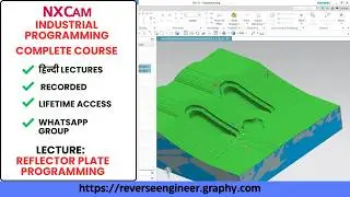 HINDI | 411. Hand Mold Reflector Plate | NX CAM Full Course WhatsApp/Call +91 9654816262