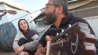Amid the rubble of Gaza, tent camp children learn to escape through music