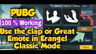 Use the Clap or Greet Emote in School Erangel  in Classic Mode |Clap and Greet Emote in Pubg Mobile