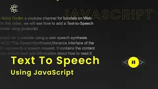 Simple Text to Speech using JavaScript