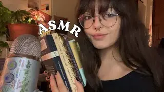 book sounds ASMR - tapping, scratching, w/ mouth sounds & rambling