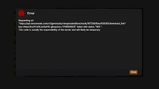 Как исправить ошибку Nexus Mods с кодом 500?
