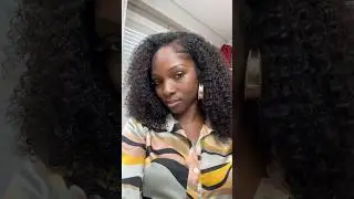Kinky curly u part wig installation #shorts #howtoblendleaveout