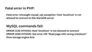 Fix MariaDB Root Access & Aria Table Errors in XAMPP &ndash; 20 Sec Local PHP/Laravel Fix