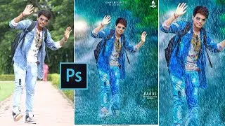 Change Background & Rain Effects|Photoshop  Manipulation Tutorials || (BY SAHEB EDITZ)