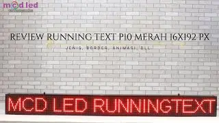 RUNNING TEXT P10 OUTDOOR WARNA MERAH 16X192 REVIEW