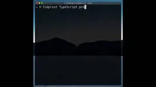 TypeScript: simplest app ever. In less than a minute.