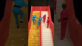 We Tried Climbing STICKY STAIRS in Slippers&hellip; $10,000 Challenge!
