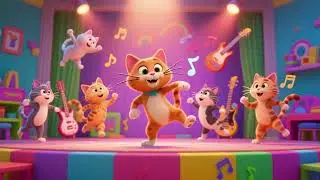 Piosenka &bdquo;Koci Wąsik Wiggle&rdquo; 2 🐱✨ | Zabawna piosenka do tańca dla dzieci