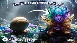 6 Beautiful Crystal Flowers Blooming From Seeds | Satisfying AI ASMR | Crystal Flower Seeds #1