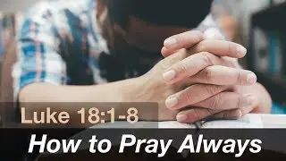 How to Pray Always: Gospel Reflection Luke 18:1-8