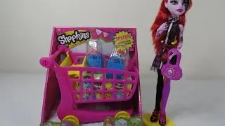 Shopkins Shoppin Shopping Cart Push N Play Unboxing Opening Toy Review Storage