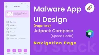 #2 Making Navigation Page in Malware Scanner App using jetpack compose | Android Studio | UI Stack