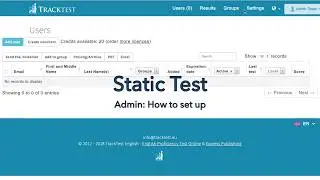 Admin: How to set up the test type (Random/Static)