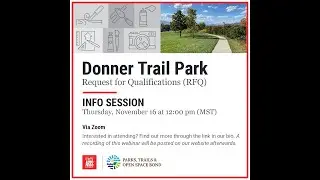 SLC Public Art Program: Donner Trail Park RFQ | Info Session for Applicants
