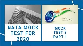 NATA 2020 Mock Test 3 Part 1 |  NATA 2020 preparation | B.ARCH/IITJEE PAPER 2