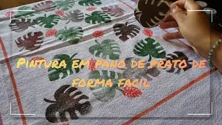 Pintando pano de prato de forma fácil PINTURA COM E.V.A