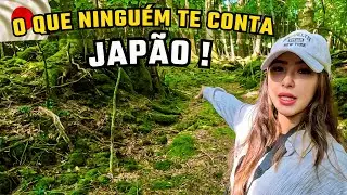 Fizemos uma trilha na floresta Aokigahara Japão