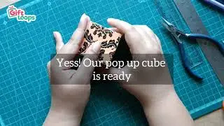 DIY | Pop- up cube box 🎁| Quick Tutorial | #giftloops #handmadegifts #popupcubebox #papercraft