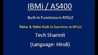 IBMi (AS400) - %Max & %Min built-in functions in #RPGLE #IBMi #AS400