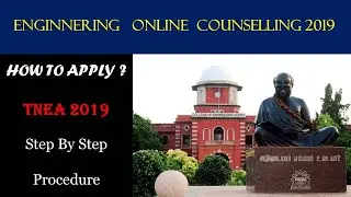 How to apply | TNEA 2019 | Engineering Online Counselling  | tneaonline |  Apply now