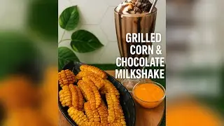 Chocolate Shake & Spicy Corn Platter | Summer Special Street-Style Treat 🍫🌽