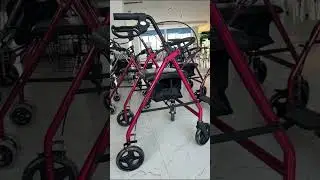 Rollator walker with seat