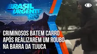 Assaltantes que roubaram carro na Barra da Tijuca foram pegos após baterem o veículo