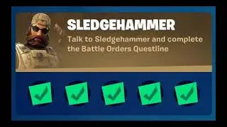 Fortnite SLEDGEHAMMER Challenges Guide How to Complete Battle Orders Questline NPC 26 Season 8