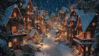 Snowy Victorian Christmas Village ❄️ Cozy Winter Piano Ambience for Reading, Study & Sleep