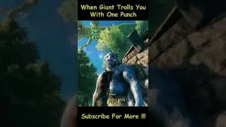 When Giant Troll Trolls You With One Punch In Valheim #Shorts