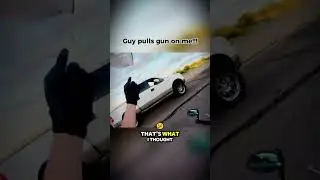 Guy put gun on me angry man motorcycle crashmoto Part 2  #shorts #viral #cops #fyp #dark #bikeride