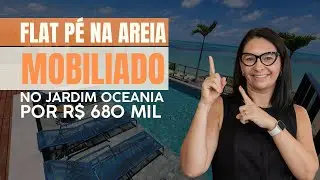 Flat em João Pessoa, Jardim Oceania, pé na areia, mobiliado por R$ 680 Mil