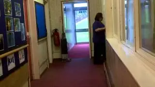 Fat cleaner lady in College
