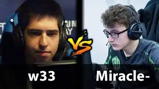 w33 vs Miracle- - Dota 2