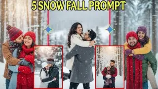 5 Gemini AI Snow Photo Editing Prompts Copy-Paste for Couples