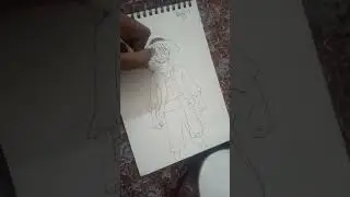 day 1/10 challenge Luffy sketch #popular short #phonk