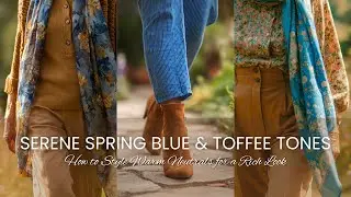 🦋 Serene Spring Blue & Toffee Tones 🧥 How to Style Warm Neutrals for a Rich Look