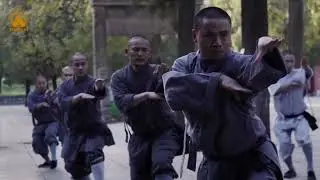 Shaolin Temple &ndash; Five Element Fist Group Performance | Motion at the Gate