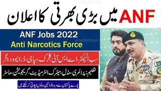 ANF Jobs 2022 Latest Jobs in Anti Narcotics Force