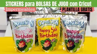 How to Make Waterproof Capri Sun Sticker Labels with Cricut | DIY Custom Capri Sun Pouches