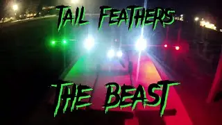 My new RC airplane custom navigation lights night taxi test E-flite Valiant 1.3m