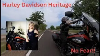Harley Davidson Heritage Motorcycle. Short Female Rider takes on a Big Bike.  Did I make a mistake?