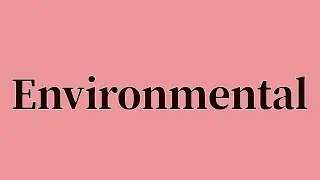 Environmental Pronunciation and Meaning