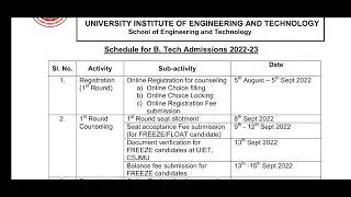 csjmu counselling schedule