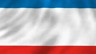 Crimea national anthem with waving flag