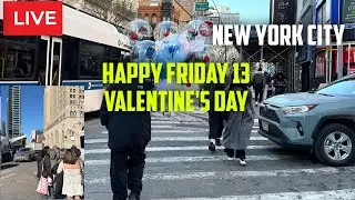 New York City: Happy Friday 13th Valentine's Day | Brooklyn To Manhattan  Live