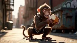 Two cats and a monkey