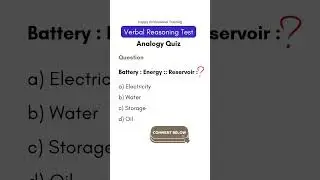 Verbal Analogy Quiz | Practice Question 12 | Verbal Ability #reasoning