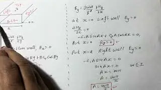 Solution of EM Wave in TE Mode in Rectangular Coordinates Part-4 | Waveguide | R K Classes | Lec-14